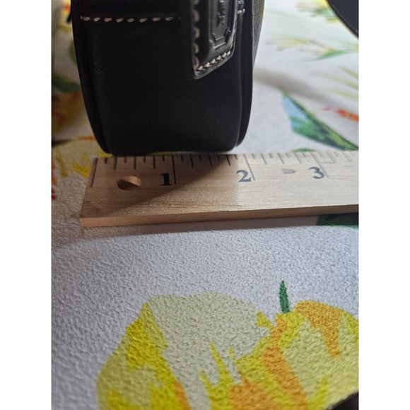 Vtg Coach Hamptons Flap Baguette Black Leather Shoulder Bag E0S-7784 Y2K - Picture 8 of 10